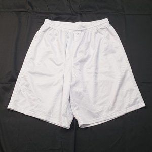 A4.com Men’s White Mesh Gym Workout Running Shorts X-Large